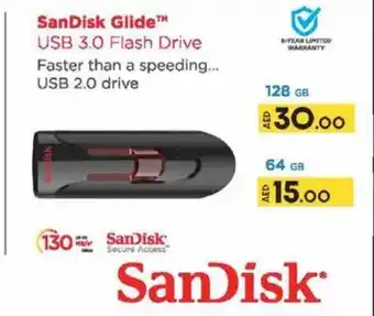 Lulu Hypermarket SanDisk glide USB 3,0 flash drive 64gb offer