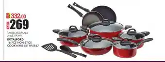 KM Trading Royalford 16pcs non-stick cookware set RF5857 offer