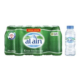 Lulu Hypermarket Al ain bottled drinking water 24 x 200ml offer