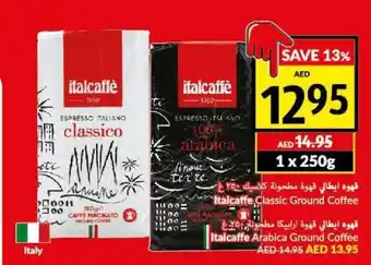 Viva Italcaffe Classic Ground Coffee/ Italcaffe Arabic Ground Coffee 1 x 250g offer