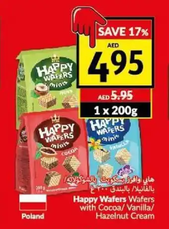 Viva Happy Wafers with Cocoa / Vanilla / Hazelnut Cream 1 x 200g offer