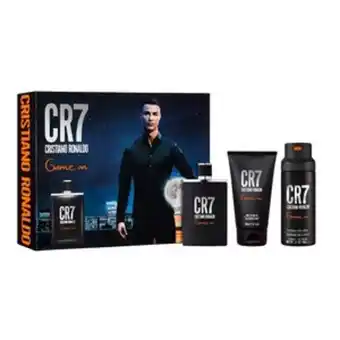 Lulu Hypermarket Cristiano ronaldo cr7 game on edt gift set for men 100ml + shower gel 150ml + body spray 150ml offer