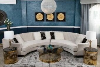 Pan roxbury corner sofa set (curve)