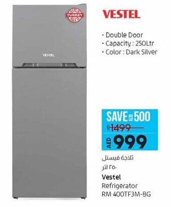 Lulu Hypermarket Vestel Refrigerator RM 400TF3M-BG offer