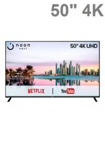Noon 50 inch 4k uhd smart tv screen - television with netflix ready ude50hr316ant black offer