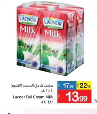 Ajman Market Lacnor full cream milk 4 x 1ltr offer