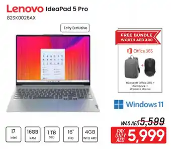 ECity Lenovo IdeaPad 5 Pro 82SK0026AX offer