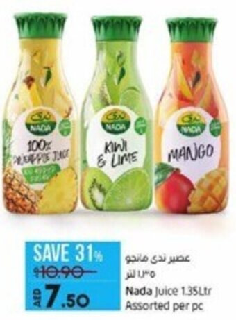 Lulu Hypermarket Nada Juice 1.35Ltr Assorted per pc offer