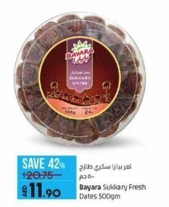 Lulu Hypermarket Bayara Sukkary Fresh Dates 500gm offer