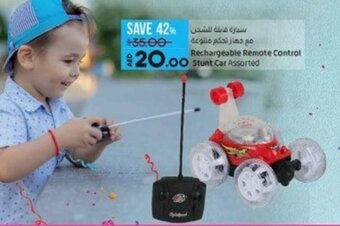 Lulu Hypermarket Rechargeable Remote Control Stunt Car Assorted offer