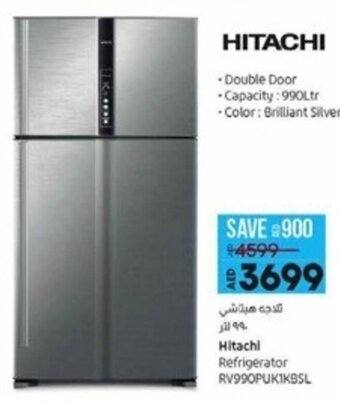 Lulu Hypermarket Hitachi Refrigerator RV990PUK1KBSL offer