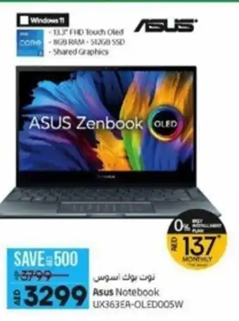 Lulu Hypermarket Asus Notebook UX363EA-OLED005W offer