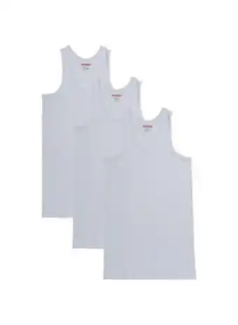 Noon Cotton rib sleeveless vest - pack of 3 white offer