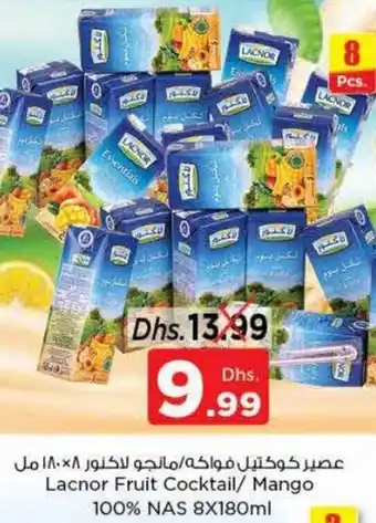 Nesto Lacnor Fruit Cocktail/Mango 100% NAS 8x180ml offer