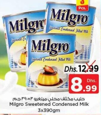 Nesto Milgro Sweetened Condensed Milk 3x390gm offer