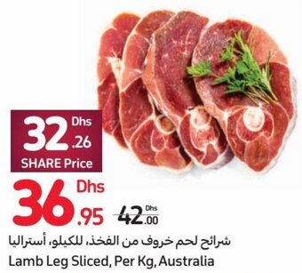 Carrefour Lamb Leg Sliced, Per kg, Australia offer