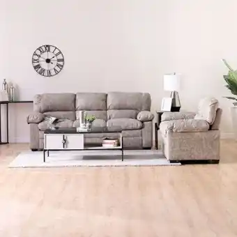 Danube Home Empress 3+2 seater faux leather sofa set - light brown offer