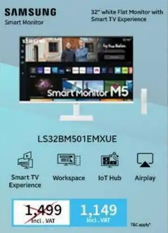 Eros Samsung Smart Monitor 32" white Flat Monitor with Smart TV Experience offer