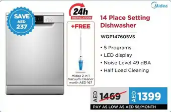 Eros Midea 14 Place Setting Dishwasher offer