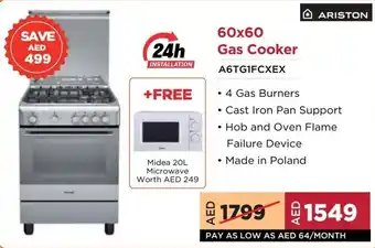 Eros Ariston 60x60 Gas Cooker offer