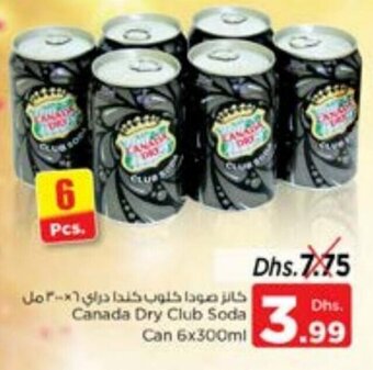 Nesto Canada Dry Club Soda Can 6x300ml offer