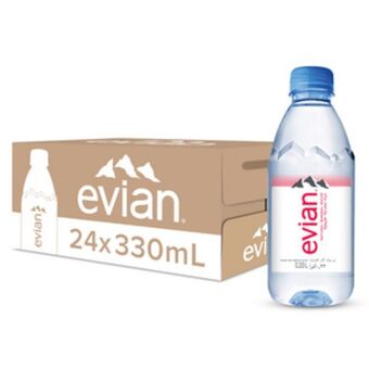 Lulu Hypermarket Evian premium natural mineral water 330ml 18+6 offer