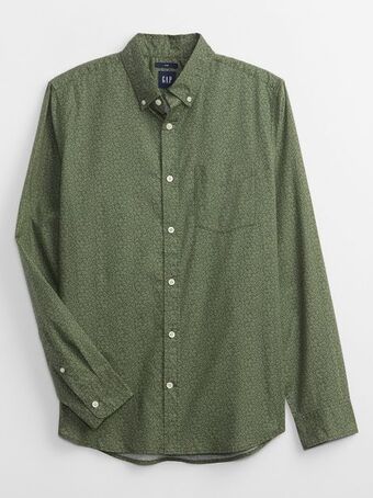 GAP Stretch poplin shirt in slim fit offer