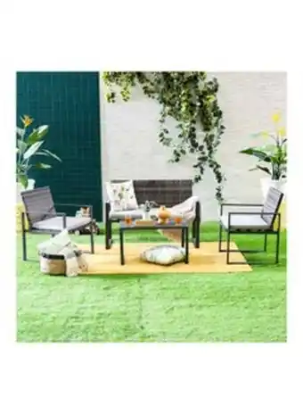 Noon Arisa 4-seater outdoor sofa set metal frame modern garden furniture beige 72x41xh41cm offer