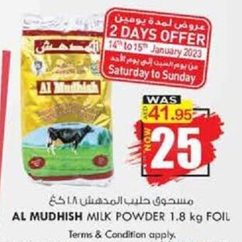 KM Trading Al Mudhish Milk Powder 1.8 kg FOIL offer