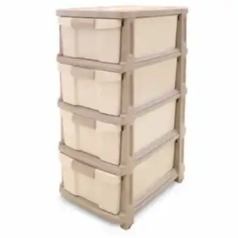 Lulu Hypermarket Jcj plastic drawer 4tiers assorted color offer