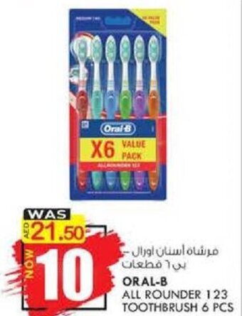 KM Trading Oral-B All Rounder 123 Toothbrush 6 Pcs offer