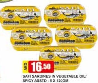 Safeer Market Safi sardines in vegetable oil/spicy asstd- 5 x 120gm offer