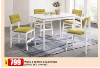 Safeer Market Wiley 4 seater solid wood dining set - SH66513 offer