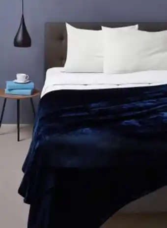 Noon Light blanket - 220x230 cm - ultra plush royal blue 100% poyester ultra plush for sofa or bedroom offer