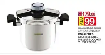 KM Trading Royalford stainless steel pressure cooker 7litre rf7605 offer