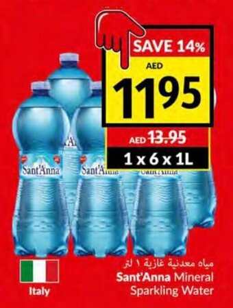Viva Sant'Anna mineral sparkling water 1 x 6 x 1L offer
