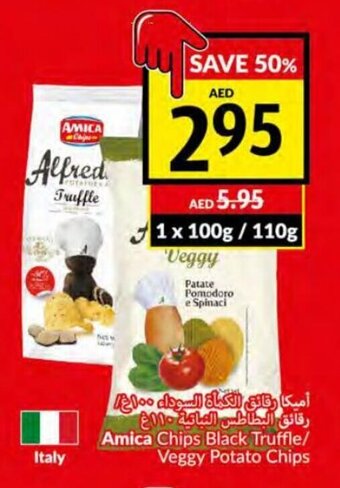 Viva Amica chips black truffle/ veggy potato chips 1 x 100g/110g offer