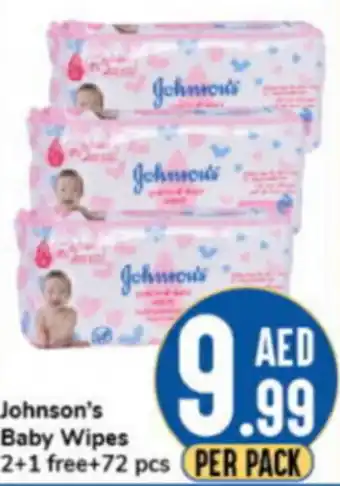 Day To Day Johnson's Baby Wipes 2+1 free + 72pcs offer