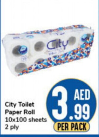 Day To Day City Toilet Paper Roll 10x100 sheets 2 ply offer