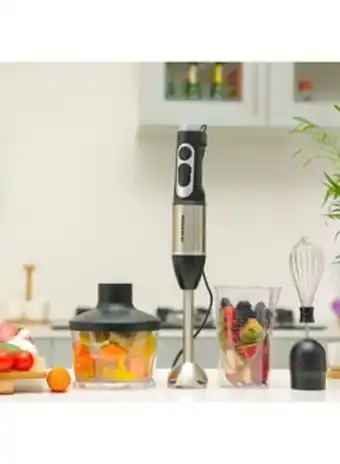 Noon Powerful copper motor 2 speed modes 4 in 1 hand blender 0.6 l 700 w omhb2462 black/silver/clear offer