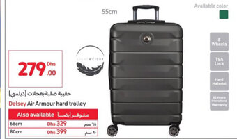 Carrefour Delsey air armour hard trolley 55cm offer