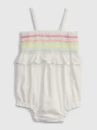 GAP Baby smocked shorty one-piece offer