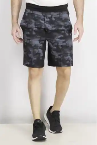 Brands For Less Men slim fit space tie dye outdoor shorts, black offer
