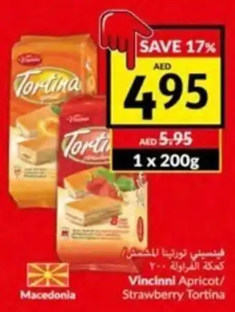 Viva Vincinni Apricot/Strawberry Tortina 1 x 200g offer