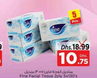 Nesto Fine Facial Tissue 2ply 5 x 130's offer