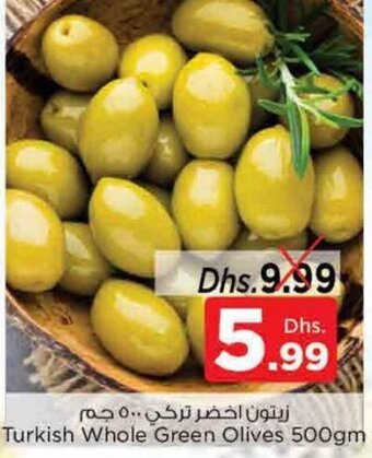 Nesto Turkish Whole Green Olives 500gm offer