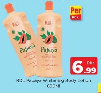 Nesto RDL papaya whitening body lotion 600ml offer