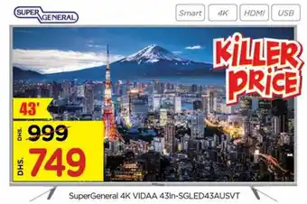 Nesto Super general 4K Vidaa 43in-SGLED43AUSVT offer