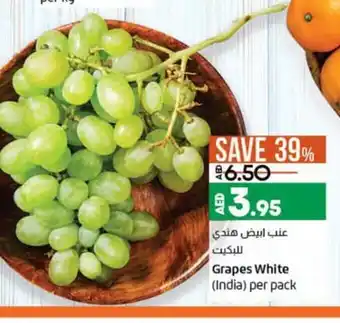 Lulu Hypermarket Grapes white per pack offer