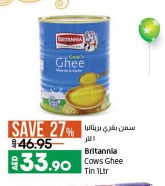 Lulu Hypermarket Britannia cows ghee tin 1ltr offer